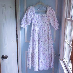 COPY - Hill House Home Bridgerton Nesli Nap Dress, Whistledown Trellis, Size Sm…
